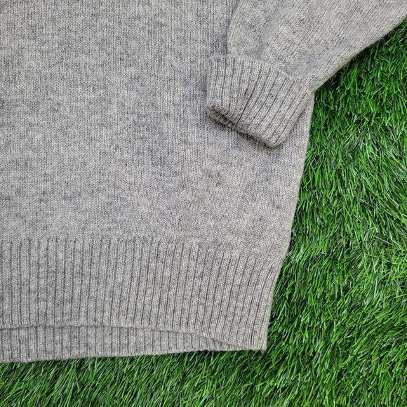 Pendleton Shetland Wool Laine Sweater XL 24x29 Gray Crop - Picture 11 of 14